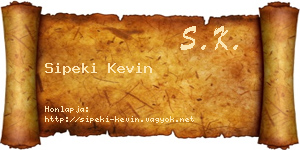 Sipeki Kevin névjegykártya